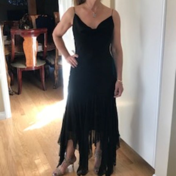 Dina Bar - El Silk Spaghetti Straps Cocktail Dress - Picture 3 of 6